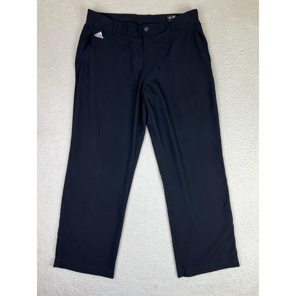 Adidas Mens 36x30 Black Climalite Golf Pants Woven Lightweight Z91449 AE7006‎